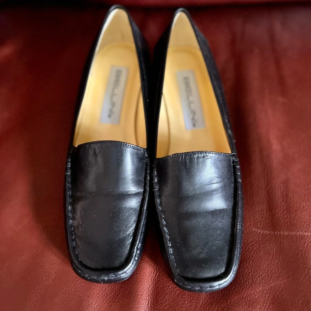 New in Box Vintage Women's Size 7 Bellini Black Leather Flats Loafers